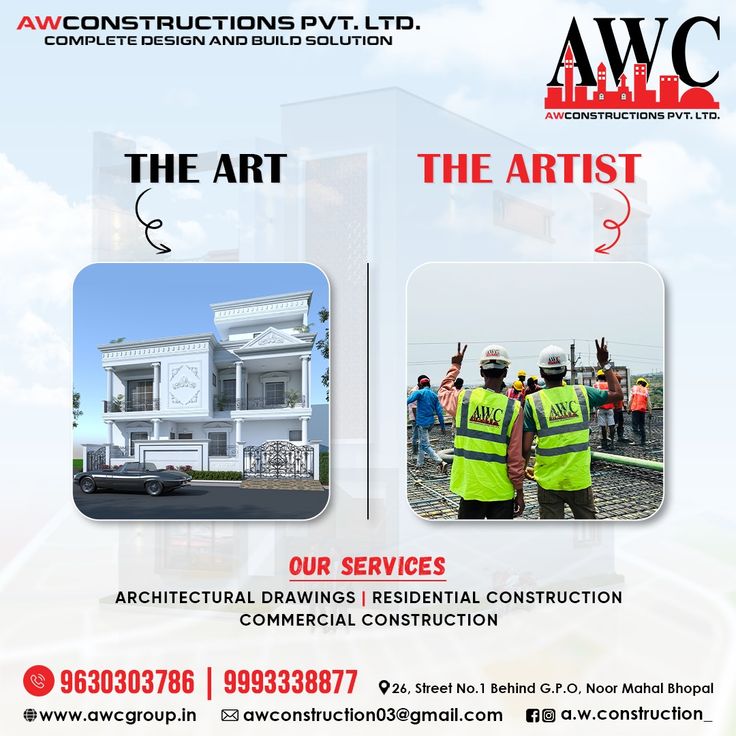 AW CONSTRUCTIONS Pvt. Ltd - Building Contractors in Bhopal | Construction contractor in Bhopal